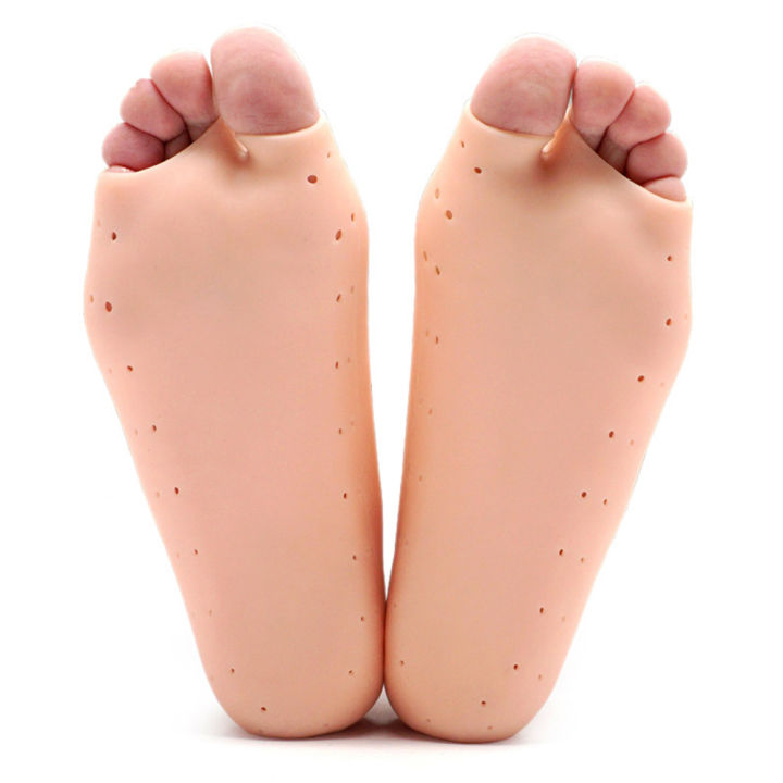 2ชิ้นเล็บเท้าแห้งพื้นชั้นในรองเท้าดูแลเท้าแตกบรรเทารองเท้าถุงเท้าเจลขัดผิวความชุ่มชื้นซิลิโคน
