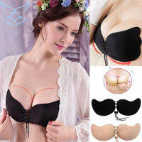 【จัดส่งฟรี】ซิลิโคนกาวติดบนเจล Push-Up Bra สำหรับผู้หญิงเปลือยชุดชั้นในที่ไม่มีสายหนังสำหรับขาย