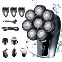 【DT】 hot  Multifunctional 8D Bald Head Shaver 6 in 1 Electric Razor Head Shavers for Bald Men LED Display Electric Shavers