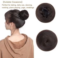 Clip in Hair Buns with Drawstring 100 Human Hair Chignon Updo Donut Hairpieces For Women Hair Scrunchies tail Extension