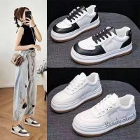 【Ready Stock】 ❂✆✸ C40 New Style Korean Version Retro Womens Thick-Soled White Shoes Round Toe Sports Flat Sneakers