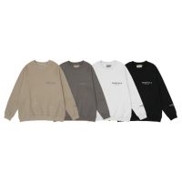 ღღSpotღღ High Street FEAR OF GOD Double Line Basic Letter Print Casual Loose Long Sleeve Crew Neck Sweater