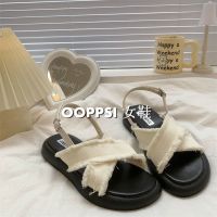 COD Cross-strap retro sandals womens outdoor wear 2023 Summer new casual fashion all-match flat Roman beach shoes