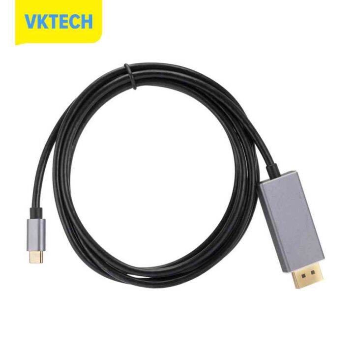 vktech-สายเคเบิลพอร์ตแสดงผล10gbps-1-8m-type-c-8k-60hz-usb-3-1เป็นอะแดปเตอร์แปลง-dp