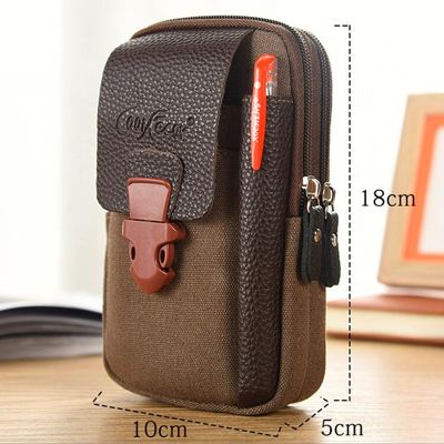 Men Fashion Waist Bag Casual Zipper Male Waist Pack Small Solid Color Card Holder Phone Packs Belt Fanny Purse Belt Vertica Bag