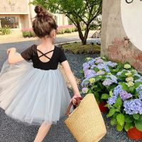 Children Girls Ballet Dress Summer Kids Backless Dresses Costumes Outfits Puffy Clothes Baby Girls Clothing