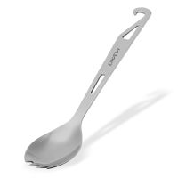 【The bowl of oranges】  Lixada Stainless Steel Spork Long Handle Spork With Bottle Opener Lightweight Outdoor Dinner Spork Flatware For Travel Camping