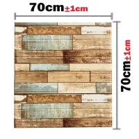 Self-Adhesive 3D Wood Wall Stickers Living Room Decor Foam Waterproof Panels Covering Wallpaper TV Background Kids Room 70*70