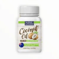 น้ำมันมะพร้าวสกัดเย็นบริสุทธิ์ (1 กระปุก 60 แคปซูล) NBL Nubolic Coconut Oil