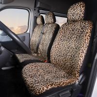 Leopard Printed Truck 2+1 Seat Covers Protective Seat For Fiat Ducato For Gazelle Next For Sprinter 02 For Jumpy For opel vivaro