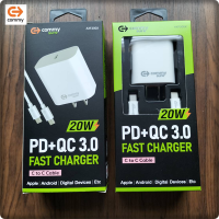 ชุดชาร์จหัวพร้อมสาย commy 20w  รุ่น AXF200X PD+QC 3.0 Fast Charger Type-C ทั้งสองด้าน ของเเท้100% รับประกัน 1ปี