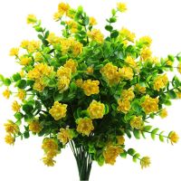 【CC】 Eucalyptus Artificial Flowers Outdoor Fake for Decoration UV Resistant No Fade Plastic Garden PorchTH