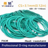 Green FKM fluororubber O-rings Seals CS3.1mm OD81/85/88/90/91/92/95/96/100/105/110x3.1mm Rings Seal Gasket Ring sealing Washer