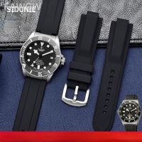 ต้นฉบับคุณภาพสูง✴Tali Jam Tangan Silikon นุ่มสำหรับ Tudor Pelagos 25500 25600นาฬิกายางกันน้ำ22Mm