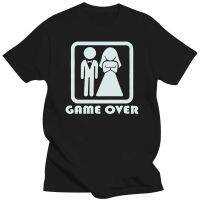 Game Over Bride Groom Bachelor Bachelorette Party Marriage Wedding Gift Men T Shirt T shirt Short Sleeve Round Neck Tshirt Tee XS-6XL