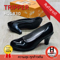 ?ส่งเร็ว?ส่งด่วน?สินค้าใหม่✨รองเท้าคัทชูหญิง TRIPPER รุ่น HQG830 หนังเงา (เบอร์ 35-40) ส้น 3 นิ้ว Soft and comfortable สวม นุ่ม สบายเท้า