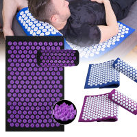 Pranamat Kuznetsovs Applicator Acupressure Mat Pillow Yoga Shaki Cushion Spike Mat Back Neck and Foot Massager Fitness Pilates