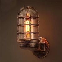 Vintage Industrial Unique Wall Light Cage Guard Sconce Loft Light Modern Indoor Lighting Wall Lamps Iron Copper Lighting