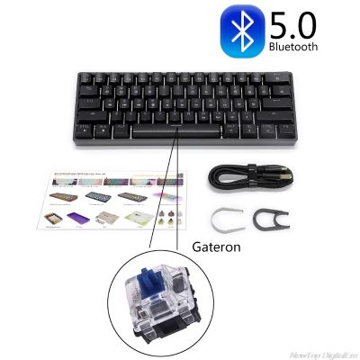 GK61 SK61 61 Key Mechanical Keyboard USB Wired LED Backlit Axis Gaming Mechanical Keyboard Gateron Optical Switches Jy17 19
