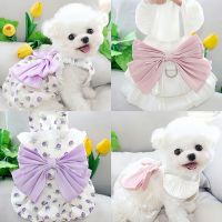 Pink Bow Dog Dress Summer Pomei Dress Teddy Japanese Style Dress Lew Pet Princess Dress Puppy Birthday Gift XS-XL Dresses