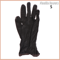 Pinellia ดอกไม้10ชิ้นถุงมือไนไตรล์สีดำทิ้งสำหรับทำความสะอาดบ้านเครื่องมือความปลอดภัยทำงานอุปกรณ์ทำอาหารในครัวถุงมือทำสวน