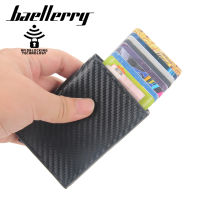 Carbon Fiber Card Holder Wallets Men Women Brand Rfid Blocking Magic Trifold Leather Slim Mini Wallet Small Money Bag Male Purse