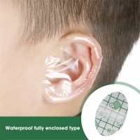 【YF】 20pcs Plastic Waterproof Ear Protector For Baby Swimming Cover Caps Salon Hairdressing Dye Shield Protection Shower Cap Tool