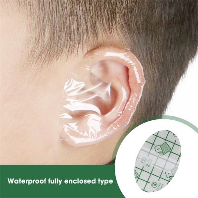 【YF】 20pcs Plastic Waterproof Ear Protector For Baby Swimming Cover Caps Salon Hairdressing Dye Shield Protection Shower Cap Tool