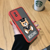 เคสสำหรับ Vivo Y02A Y02T การ์ตูนมีน้ำค้างแข็งโปร่งใสน่ารักเคสใส่โทรศัพท์แข็งกันกระแทกฝาครอบเต็มขอบนิ่มเคสปกป้องกล้อง