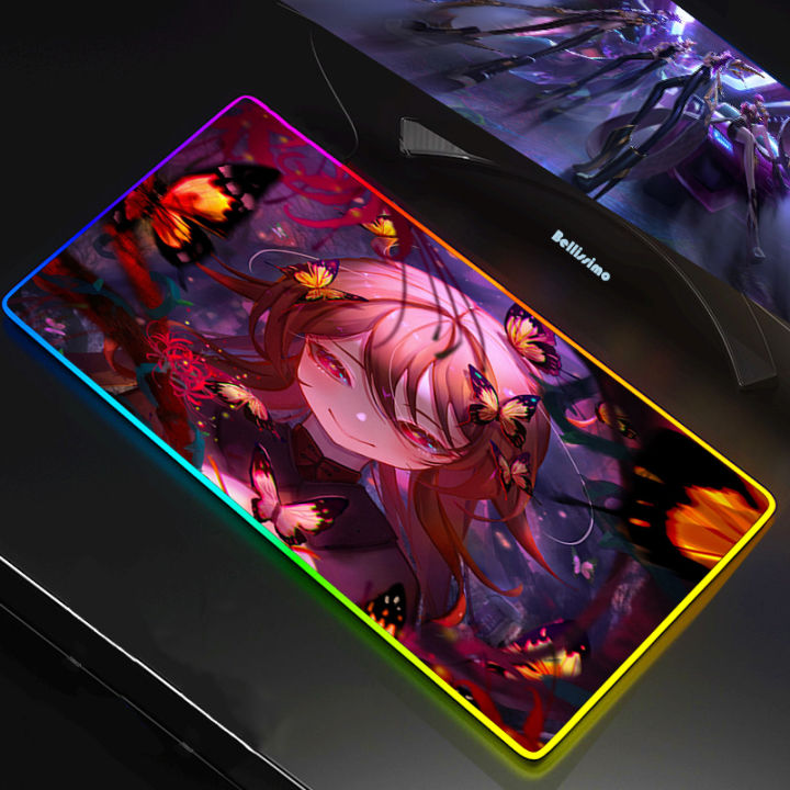 hu-tao-genshin-impact-rgb-mause-gamer-keyboard-mat-mouse-mats-mousepad-anime-mausepad-csgo-mice-keyboards-computer-peripls