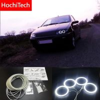 Hochitech สำหรับ Fiat Punto Mk2 1999 2010 Smd สว่างพิเศษสีขาวนำนางฟ้าตา2600lm 12V Drl การวิ่งเวลากลางวันชุดแหวนทรงกลด