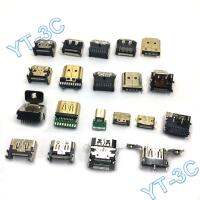 5PCS New HDMI 20P Male Plug Connector Female Socket Jack Repair Replacement Soldering PCB Board DIY Part