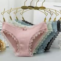 Angle Bra (N086) กางเกงใน แต่งขอบลูกไม้ ผ้ายืดคอตตอน