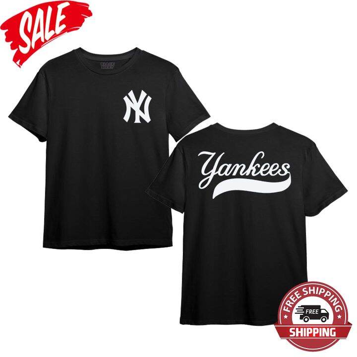 New York Yankees Black Edition T-shirt Free Shipping and Sticker ...