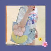 [COD] Ins style three-dimensional big flower shoulder bag Messenger Korean creative girl cute street large capacity hand