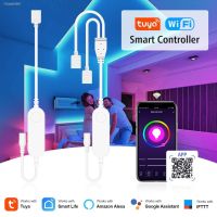 ▨✆ Tuya Smart Life APP 5V-24V WiFi 3Pin 4 Pin RGB LED Light Strip Wireless Remote Controller Smart Home work with Alexa Google Home