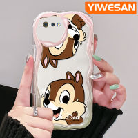 YIWESAN เคสสำหรับ Realme C2 C2S เคส A1K OPPO,เคสนิ่มซิลิโคนใสกันกระแทกชิปน่ารักลายการ์ตูนเนื้อครีมเคสโทรศัพท์โปร่งใสป้องกันเลนส์กล้อง