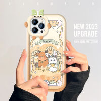 Apple iPhone 15 Plus iPhone 15 iPhone 15 Pro การ์ตูนกระต่าย Gemini Pisces Taurus Aries เคสโทรศัพท์มีลายเปลือกเลนส์โทรศัพท์มอนสเตอร์นุ่มเคสโทรศัพท์มือถือกันกระแทกฝาครอบป้องกัน