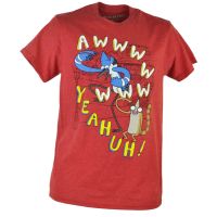 Cartoon network Regular Show mens 100% cotton round neck short -sleeved T-shirt