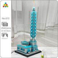 YZ 072 World Architecture Taipei 101 Financial Center Tower 3D Model Mini Diamond Blocks Bricks Building Toy for Children no Box