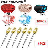 6Pcs 28Mm Dart ขาเหล็กเคล็ดลับลูกดอกแบบเปลี่ยนได้เข็มจุด30PCS หัวลูกดอก Feather