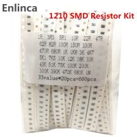 【✴COD✴】 ganaiyang936 33ชุดตัวต้านทาน Smd 1210ชุดสารพัน1ohm-1m โอห์ม1% 33ค่า X ชุดตัวอย่าง20ชิ้น