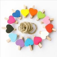 10Pcs per packKawaii Colorful Star Mini Wood clip For Photo Clips Craft Decoration Clips Pegs Paper Holder Office Clips Pins Tacks