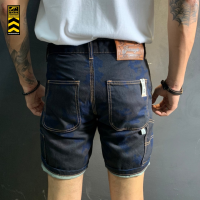 SGR005 กางเกงยีนส์ขาสั้นผู้ชาย GRWW Mens Denim Shorts (Gasoline &amp; Garage) ปั๊มน้ำมันแก๊สโซลีน (SGR)