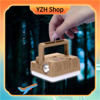 YZH Shop โคมไฟ Led แคมป์กลางแจ้ง,แหล่งกำเนิดไฟสองดวงไฟฉายพกพาอเนกประสงค์โคมไฟฉุกเฉิน