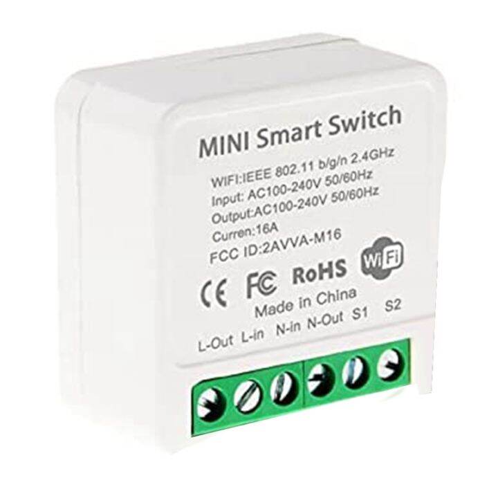 Mini Smart WiFi Relay Switch, DIY Timer Light Switch Module Smart Life ...