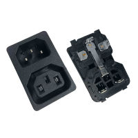 Sun C13 C14 in 1 MALE FEMALE PANEL MOUNT INLET Power SOCKET CONNECTOR Desktop outlet แผงไฟฟ้าฝังปลั๊ก AC Power Socket