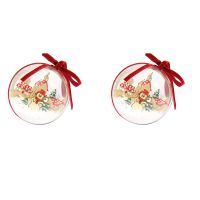2PCS Christmas Tree Ornaments for Home Clear Plastic Christmas Balls Decorations for Ball Transparent