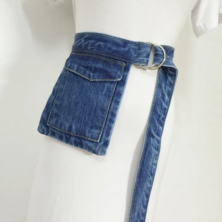 👜 DENIM เข็มขัดสุภาพสตรี Fine Matching กระโปรงตกแต่งเสื้อ 2019 เกาหลี ...