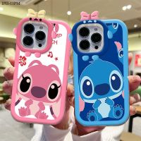 Compatible With  11 X XS Max 6 6S 7 8 Plus Pro เคสไอโฟน สำหรับ Case Cartoon Stitch And Angie เคส เคสโทรศัพท์ เคสมือถือ Phone Case Full Back Cover Protective Shell Casing